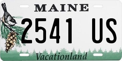 ME license plate 2541US