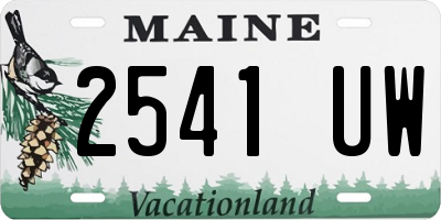 ME license plate 2541UW