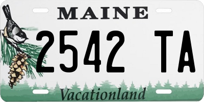 ME license plate 2542TA