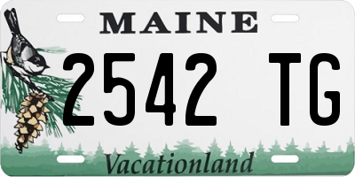 ME license plate 2542TG