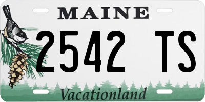 ME license plate 2542TS