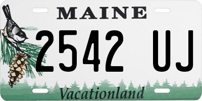 ME license plate 2542UJ