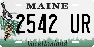 ME license plate 2542UR