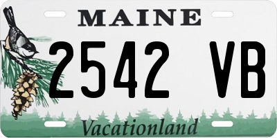 ME license plate 2542VB