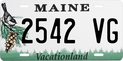 ME license plate 2542VG