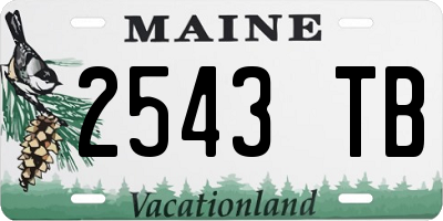 ME license plate 2543TB