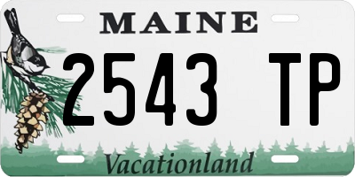 ME license plate 2543TP