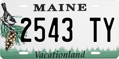 ME license plate 2543TY
