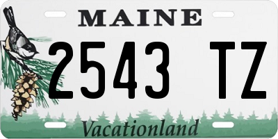 ME license plate 2543TZ