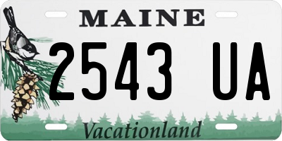 ME license plate 2543UA