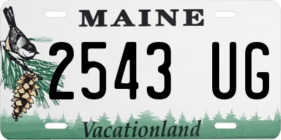 ME license plate 2543UG