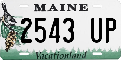 ME license plate 2543UP