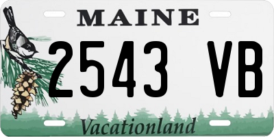 ME license plate 2543VB