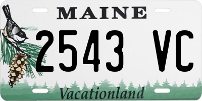 ME license plate 2543VC