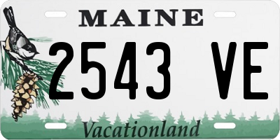 ME license plate 2543VE