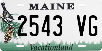 ME license plate 2543VG