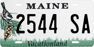 ME license plate 2544SA