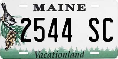 ME license plate 2544SC