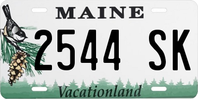 ME license plate 2544SK