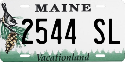 ME license plate 2544SL