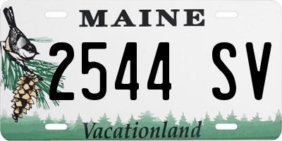 ME license plate 2544SV