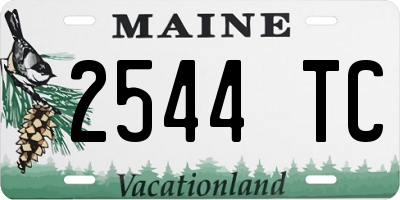 ME license plate 2544TC