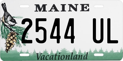 ME license plate 2544UL