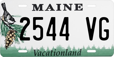 ME license plate 2544VG