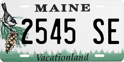 ME license plate 2545SE