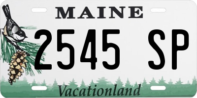 ME license plate 2545SP