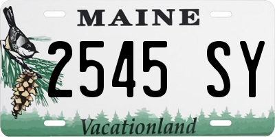 ME license plate 2545SY