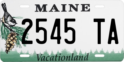 ME license plate 2545TA