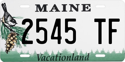 ME license plate 2545TF