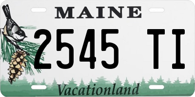 ME license plate 2545TI