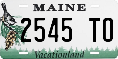 ME license plate 2545TO