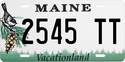 ME license plate 2545TT