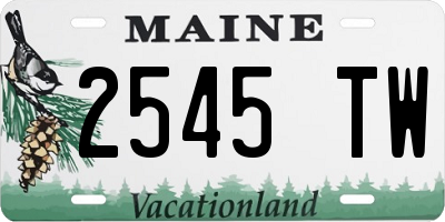 ME license plate 2545TW