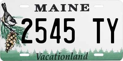 ME license plate 2545TY
