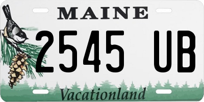 ME license plate 2545UB