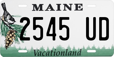 ME license plate 2545UD