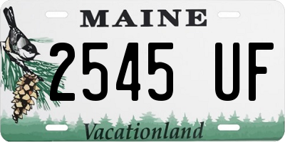 ME license plate 2545UF