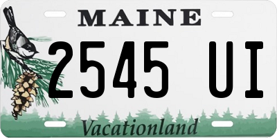 ME license plate 2545UI