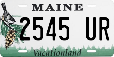 ME license plate 2545UR