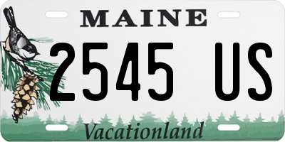 ME license plate 2545US