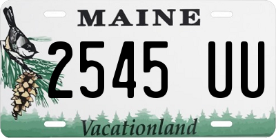 ME license plate 2545UU