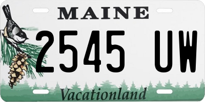 ME license plate 2545UW