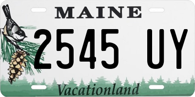 ME license plate 2545UY