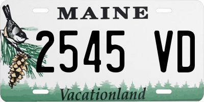 ME license plate 2545VD