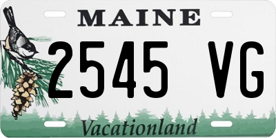 ME license plate 2545VG