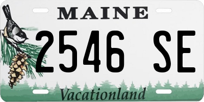 ME license plate 2546SE